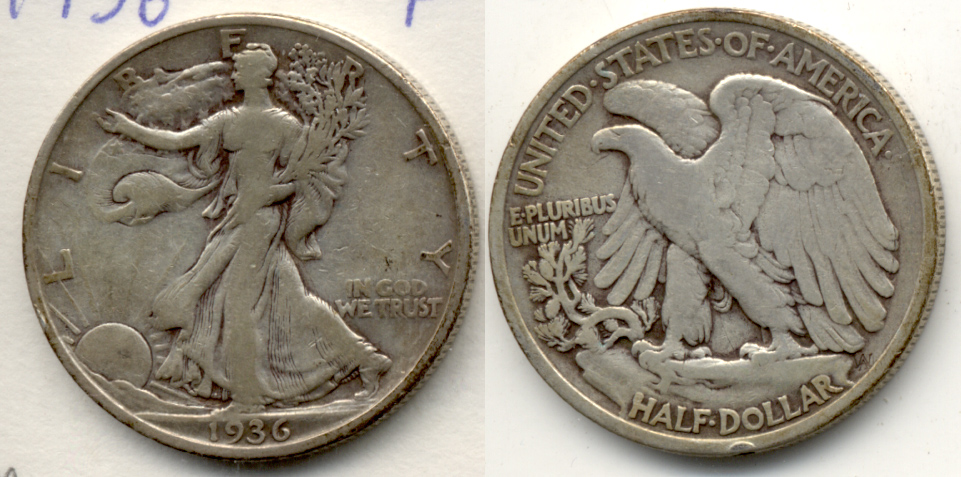 1936 Walking Liberty Half Dollar Fine-12 m