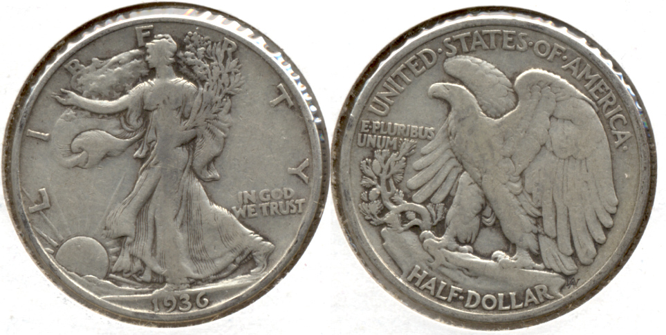 1936 Walking Liberty Half Dollar Fine-12 q