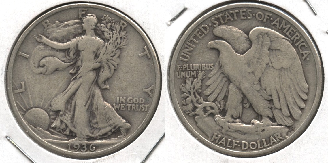 1936 Walking Liberty Half Dollar Fine-12 #y