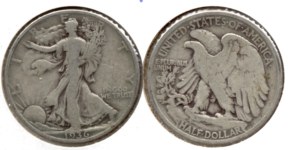 1936 Walking Liberty Half Dollar VG-8
