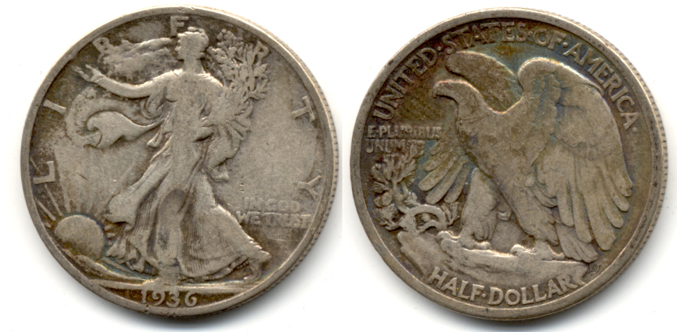 1936 Walking Liberty Half Dollar VG-8 n