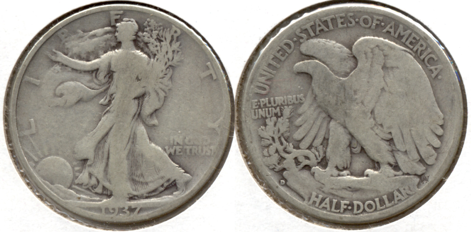 1937-D Walking Liberty Half Dollar Good-4