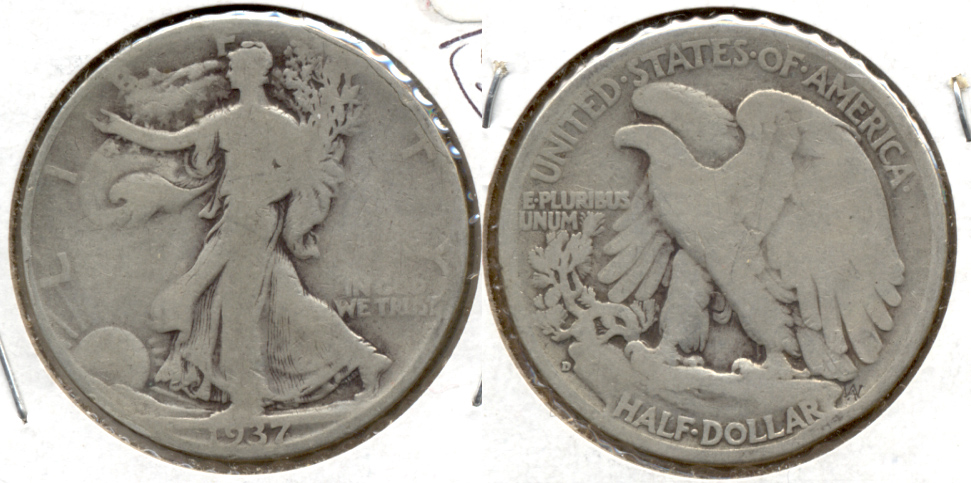 1937-D Walking Liberty Half Dollar Good-4 a