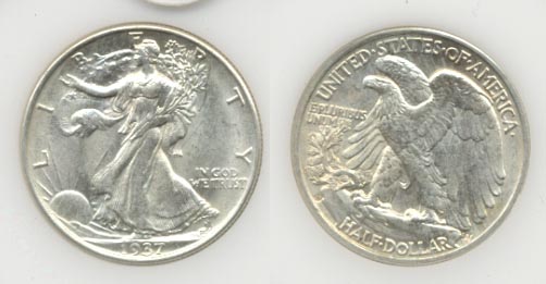 1937-D Walking Liberty Half Dollar MS-60