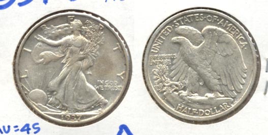 1937-S Walking Liberty Half Dollar AU-50