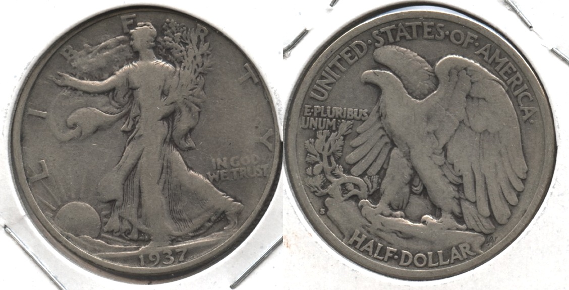 1937-S Walking Liberty Half Dollar Fine-12 #f