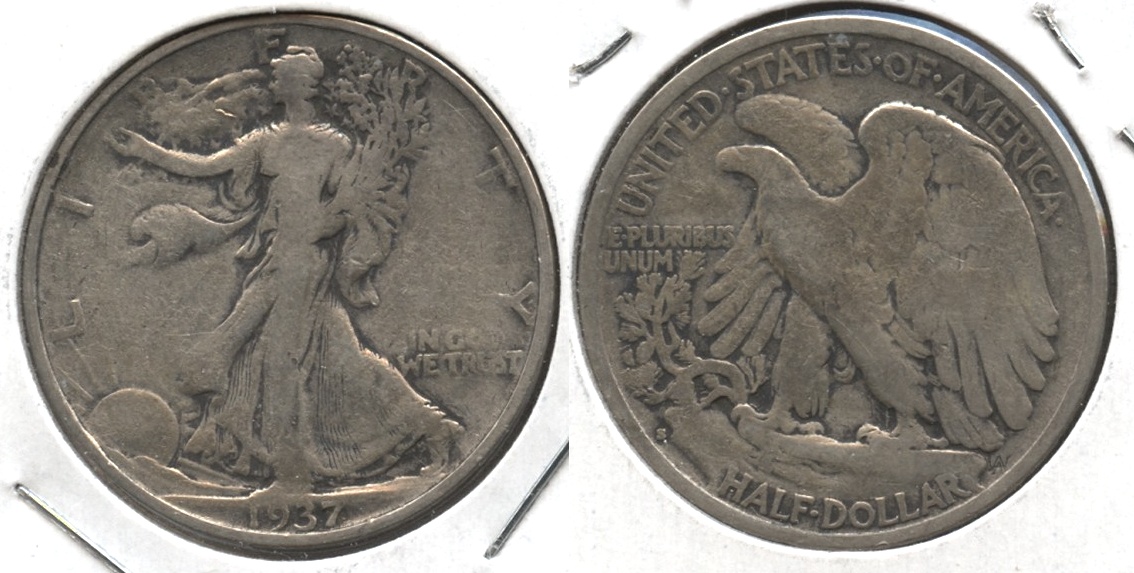 1937-S Walking Liberty Half Dollar VG-8 #d