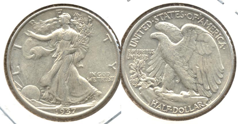 1937 Walking Liberty Half Dollar AU-50