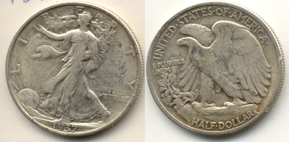 1937 Walking Liberty Half Dollar Fine-12 d