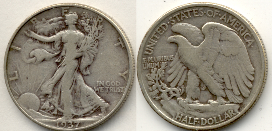 1937 Walking Liberty Half Dollar Fine-12 s