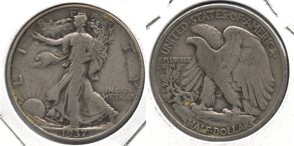 1937 Walking Liberty Half Dollar Fine-12 #w
