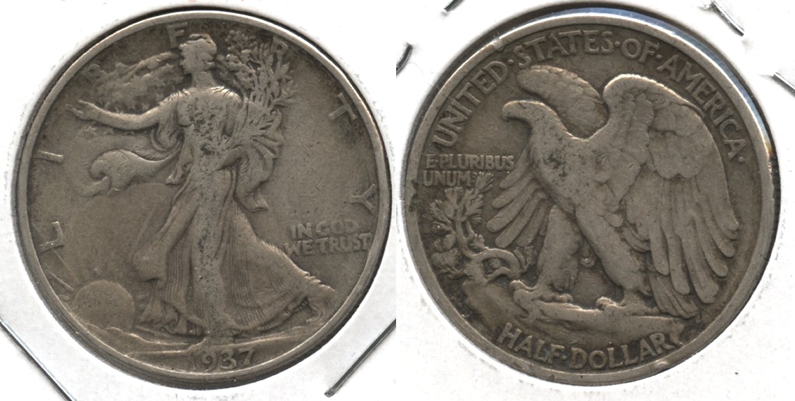 1937 Walking Liberty Half Dollar Fine-12 #y