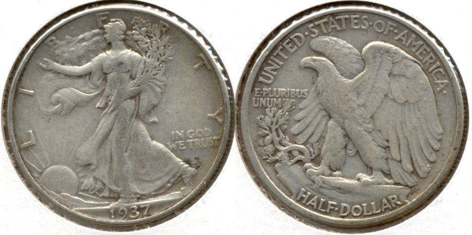 1937 Walking Liberty Half Dollar VF-20
