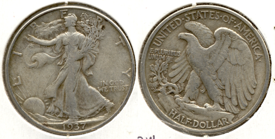 1937 Walking Liberty Half Dollar VF-20 i