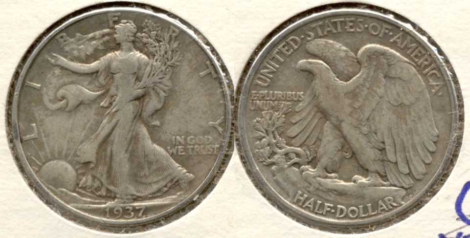 1937 Walking Liberty Half Dollar VF-20 j