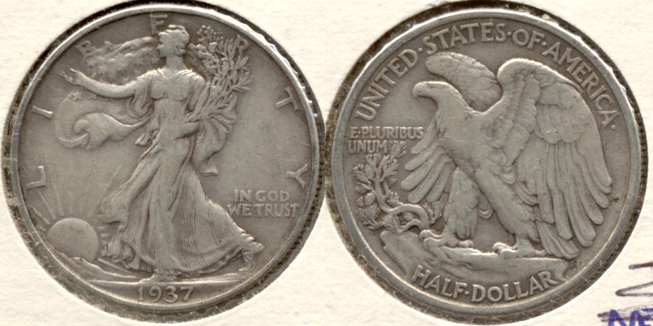 1937 Walking Liberty Half Dollar VF-20 k