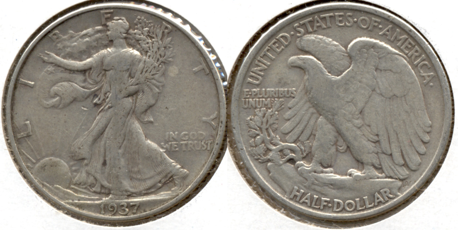 1937 Walking Liberty Half Dollar VF-20 p