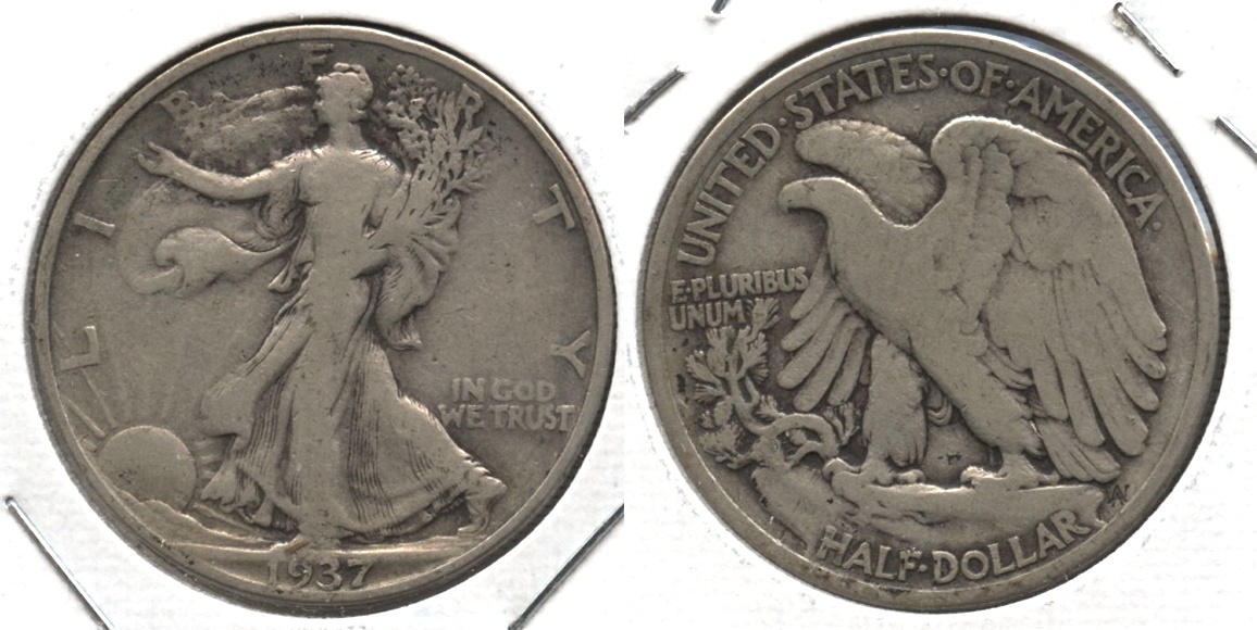 1937 Walking Liberty Half Dollar VG-8 #g