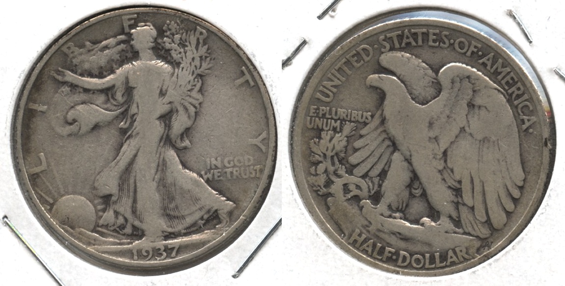 1937 Walking Liberty Half Dollar VG-8 #j