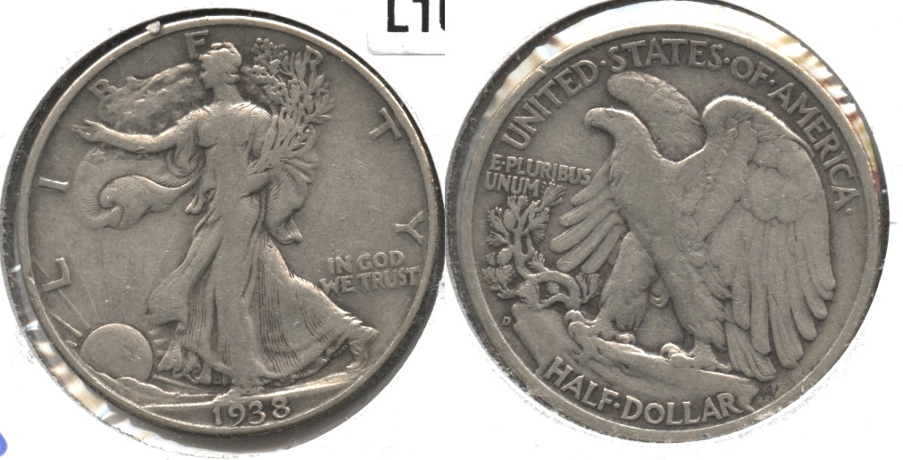 1938-D Walking Liberty Half Dollar Fine-12 #g