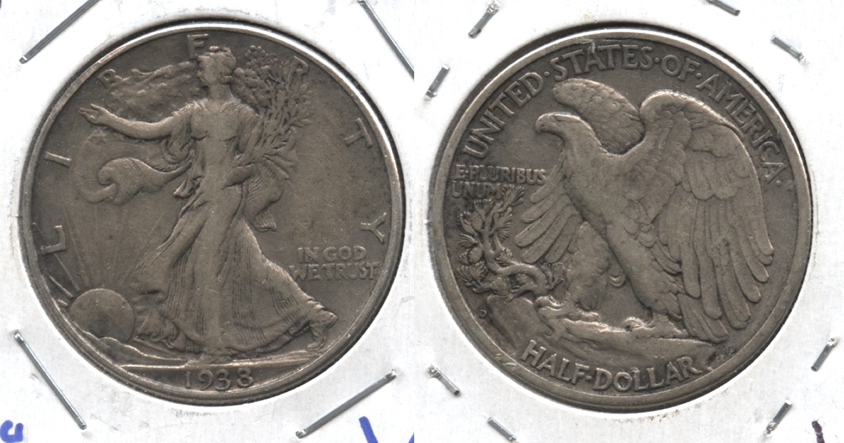 1938-D Walking Liberty Half Dollar VF-20 #d