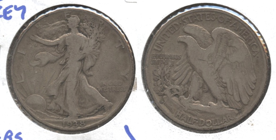 1938-D Walking Liberty Half Dollar VG-8 a