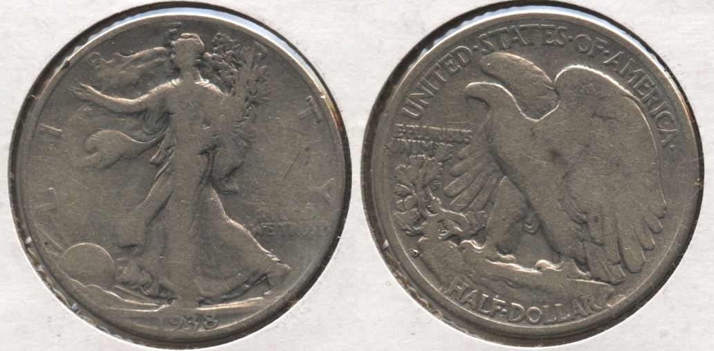 1938-D Walking Liberty Half Dollar VG-8 #l