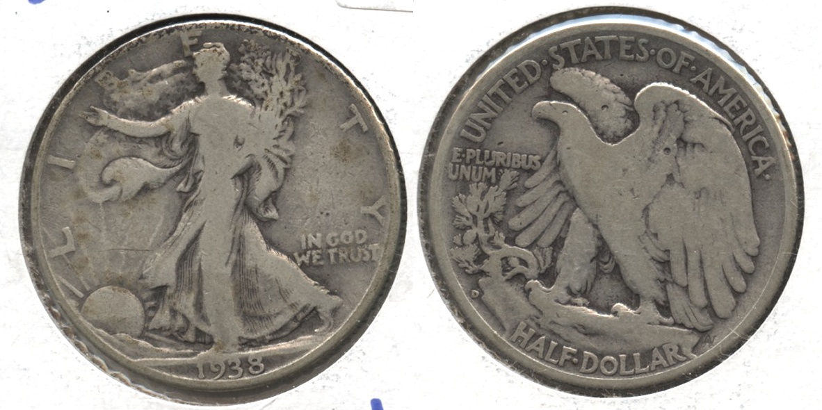 1938-D Walking Liberty Half Dollar VG-8 #o