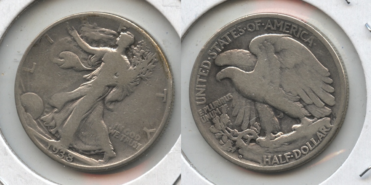 1938-D Walking Liberty Half Dollar VG-8 #s