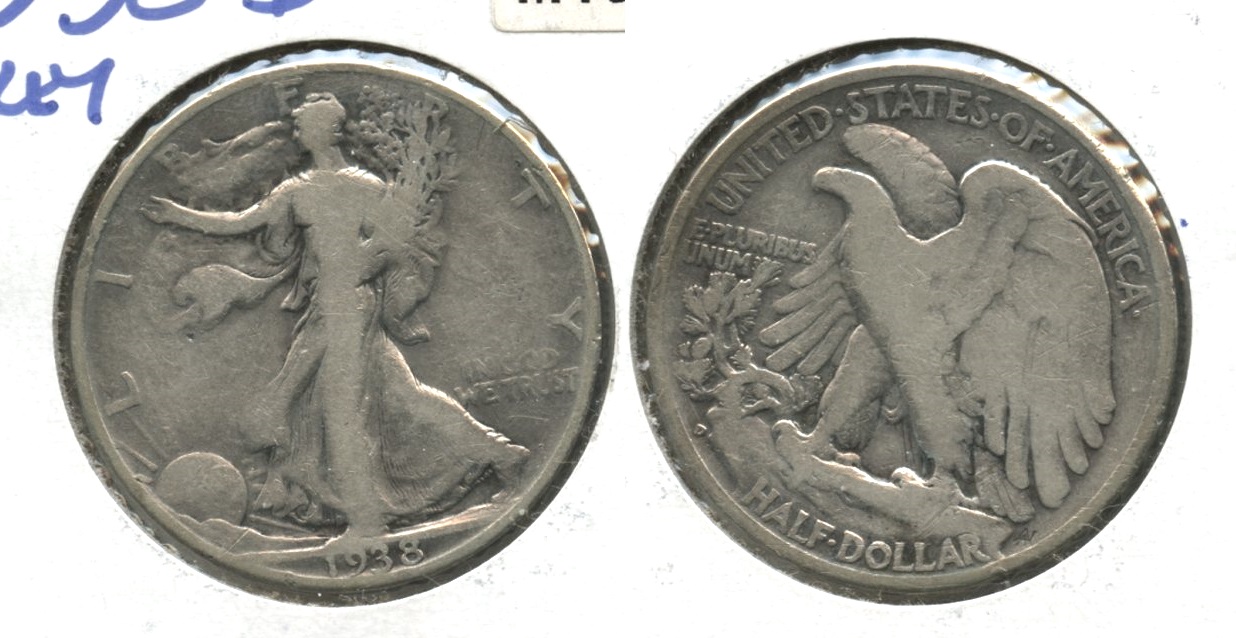 1938-D Walking Liberty Half Dollar VG-8 #t