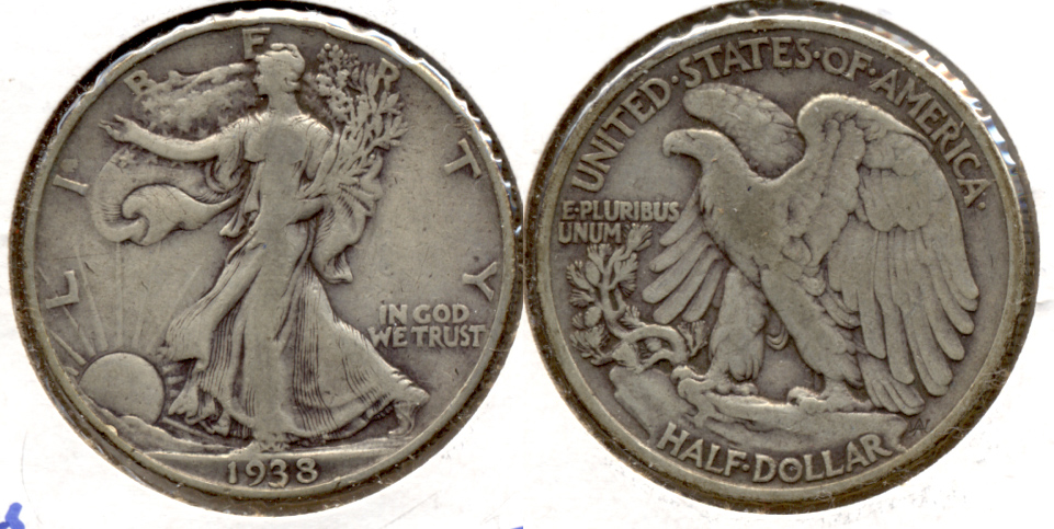 1938 Walking Liberty Half Dollar Fine-12 a
