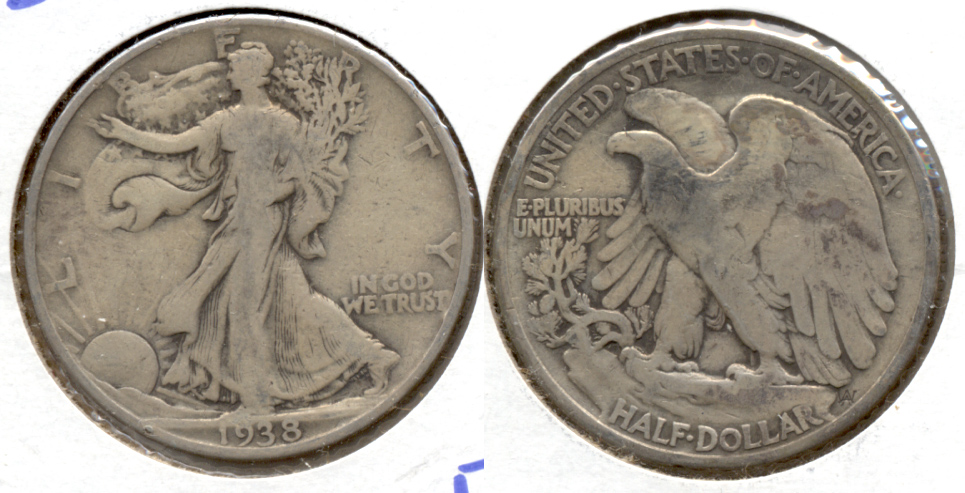 1938 Walking Liberty Half Dollar VG-8 j