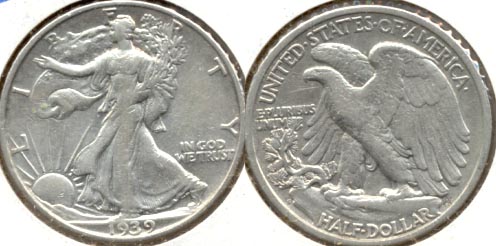 1939-S Walking Liberty Half Dollar EF-40