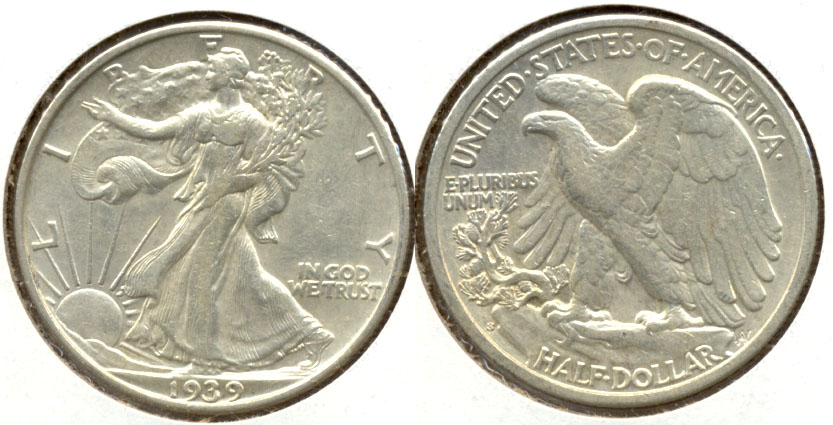 1939-S Walking Liberty Half Dollar EF-40 a