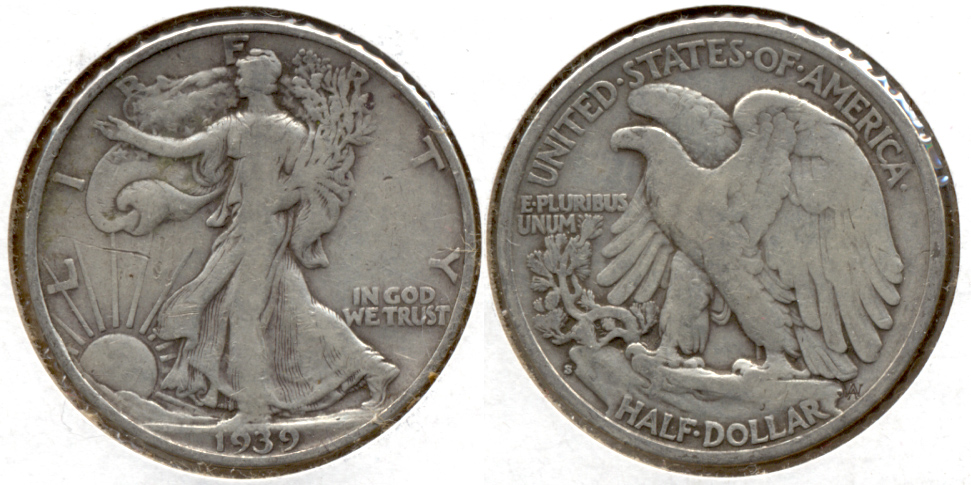 1939-S Walking Liberty Half Dollar Fine-12