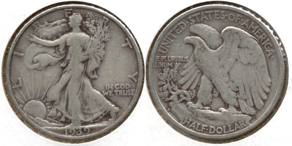 1939-S Walking Liberty Half Dollar Fine-12 ac