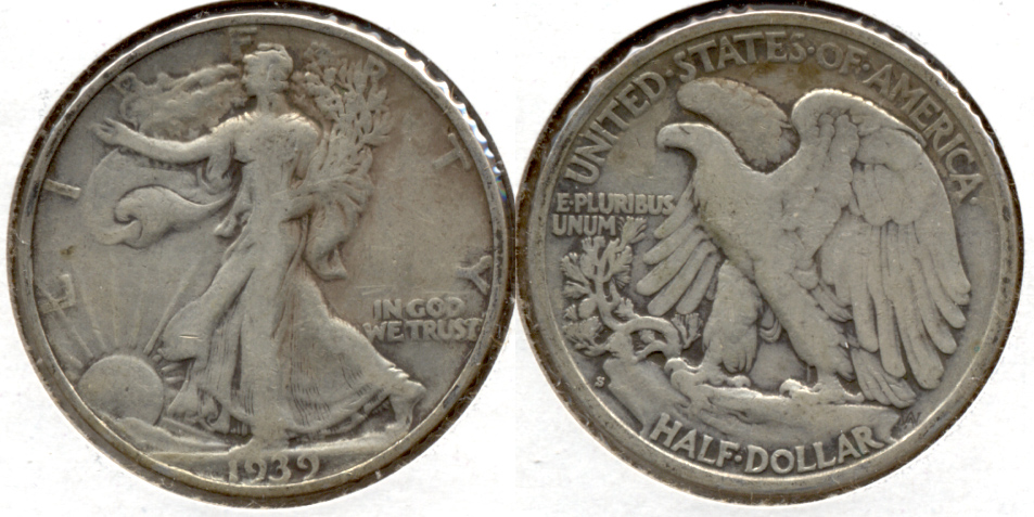 1939-S Walking Liberty Half Dollar Fine-12 b