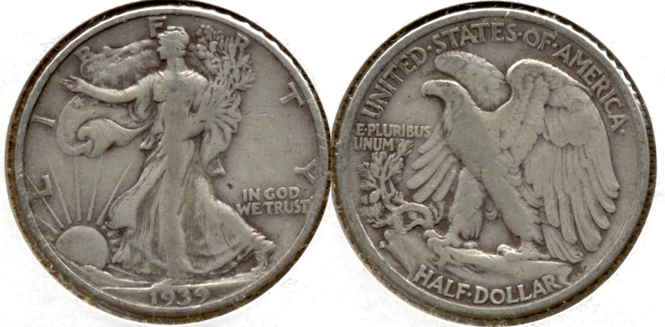 1939-S Walking Liberty Half Dollar Fine-12 c