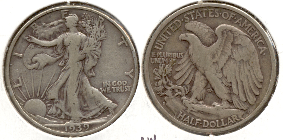 1939-S Walking Liberty Half Dollar Fine-12 l