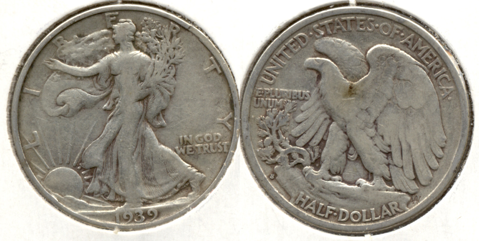 1939-S Walking Liberty Half Dollar Fine-12 m