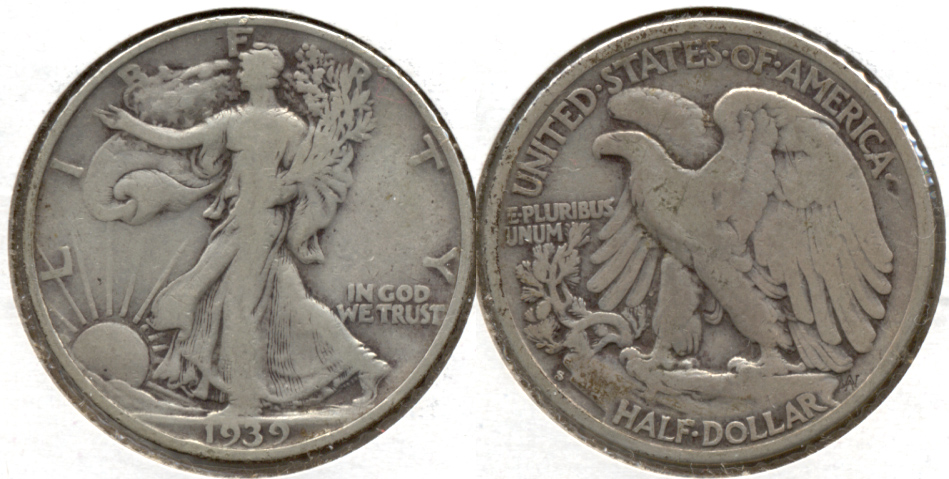 1939-S Walking Liberty Half Dollar Fine-12 q