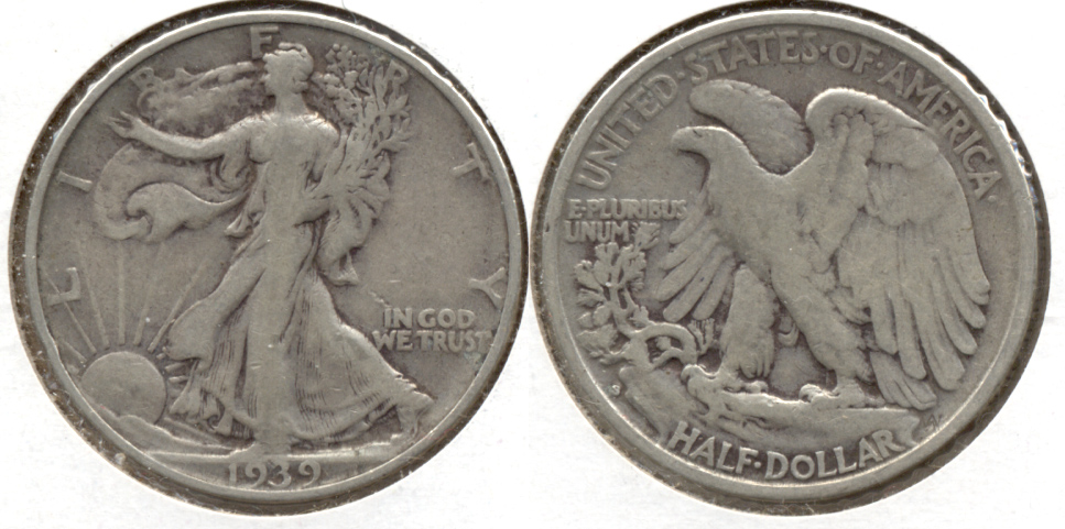 1939-S Walking Liberty Half Dollar Fine-12 z