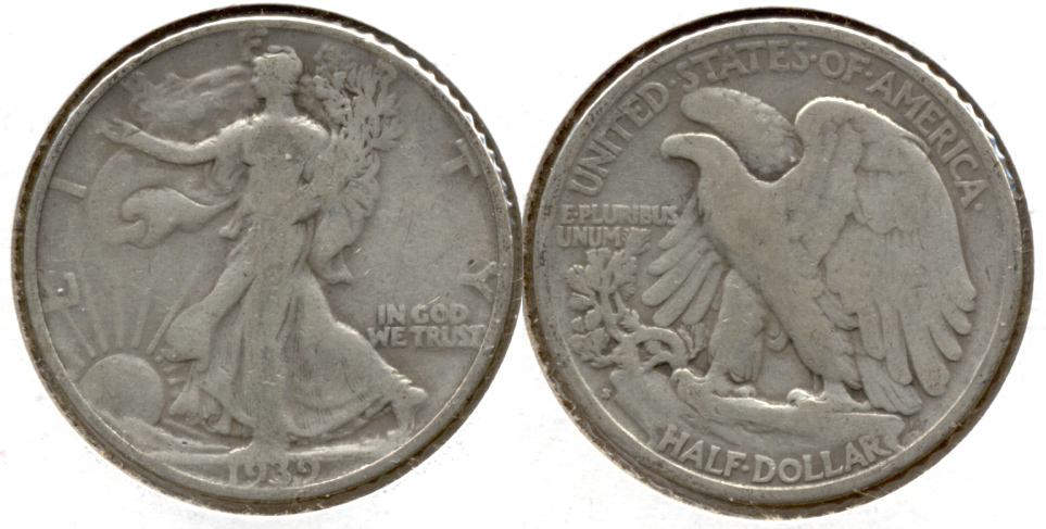 1939-S Walking Liberty Half Dollar VG-8