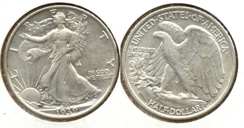 1939 Walking Liberty Half Dollar AU-50