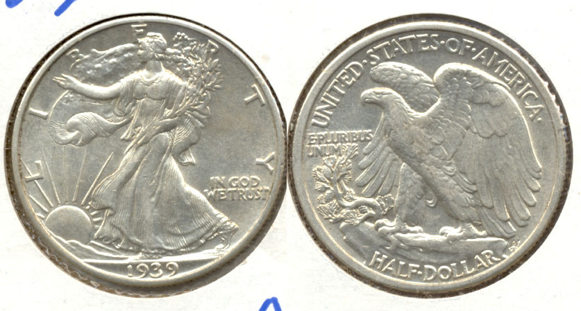 1939 Walking Liberty Half Dollar AU-50 e