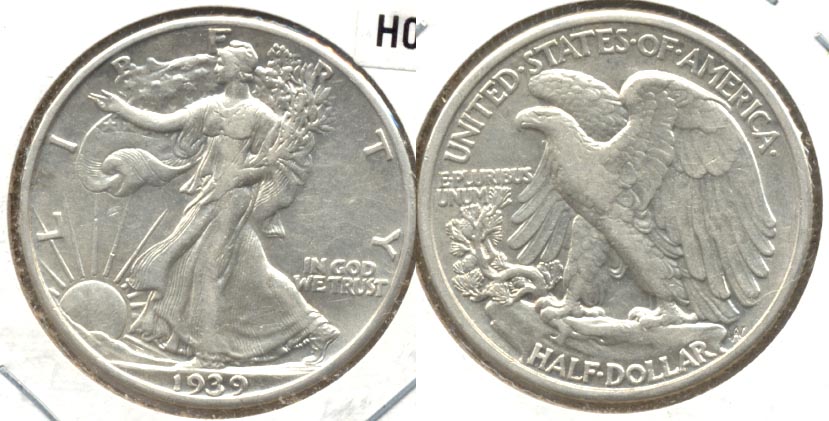1939 Walking Liberty Half Dollar AU-50 h