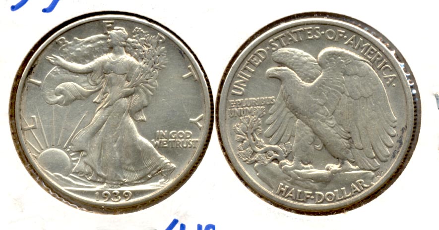 1939 Walking Liberty Half Dollar AU-50 k