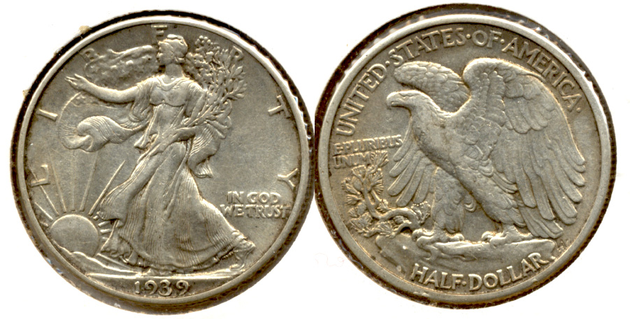 1939 Walking Liberty Half Dollar AU-50 n