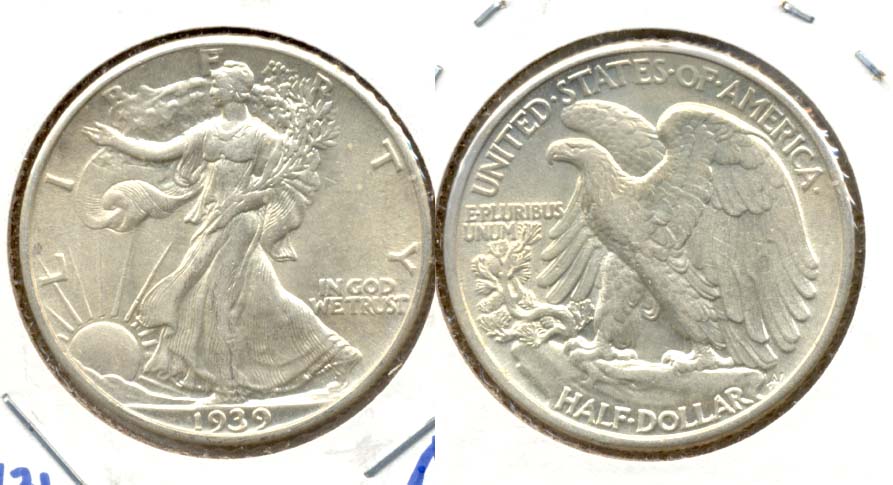 1939 Walking Liberty Half Dollar AU-53 b