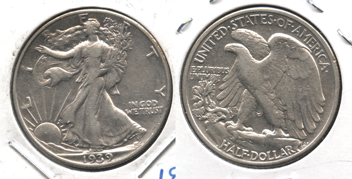 1939 Walking Liberty Half Dollar EF-40 #a